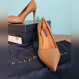 Ralph Lauren purple label Armissa Gold Nappa Calf Size 39b